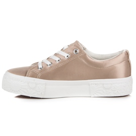 Kylie Baskets en satin sur la plate-forme jaune 3
