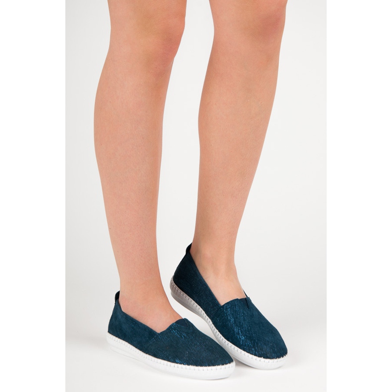 VINCEZA Cuir Slipony bleu 1 VINCEZA Cuir Slipony bleu 1