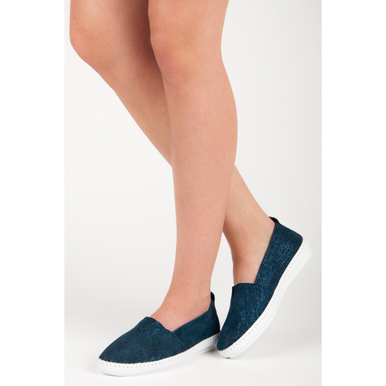 VINCEZA Cuir Slipony bleu 2 VINCEZA Cuir Slipony bleu 2