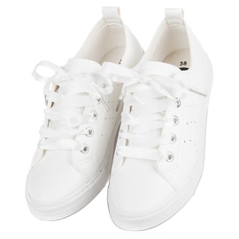 Kylie Baskets blanches nouées avec un ruban 6