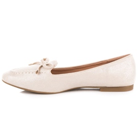 Small Swan Mocassins En Daim Avec Nœud beige 4
