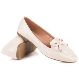 Small Swan Mocassins En Daim Avec Nœud beige 5