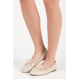 Small Swan Mocassins En Daim Avec Nœud beige 6