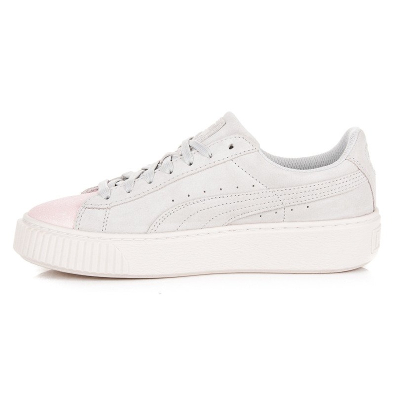 Puma Suede Platform Glam Jr gris rose 1