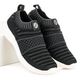 Kylie Espadrilles textiles à enfiler noir gris 2