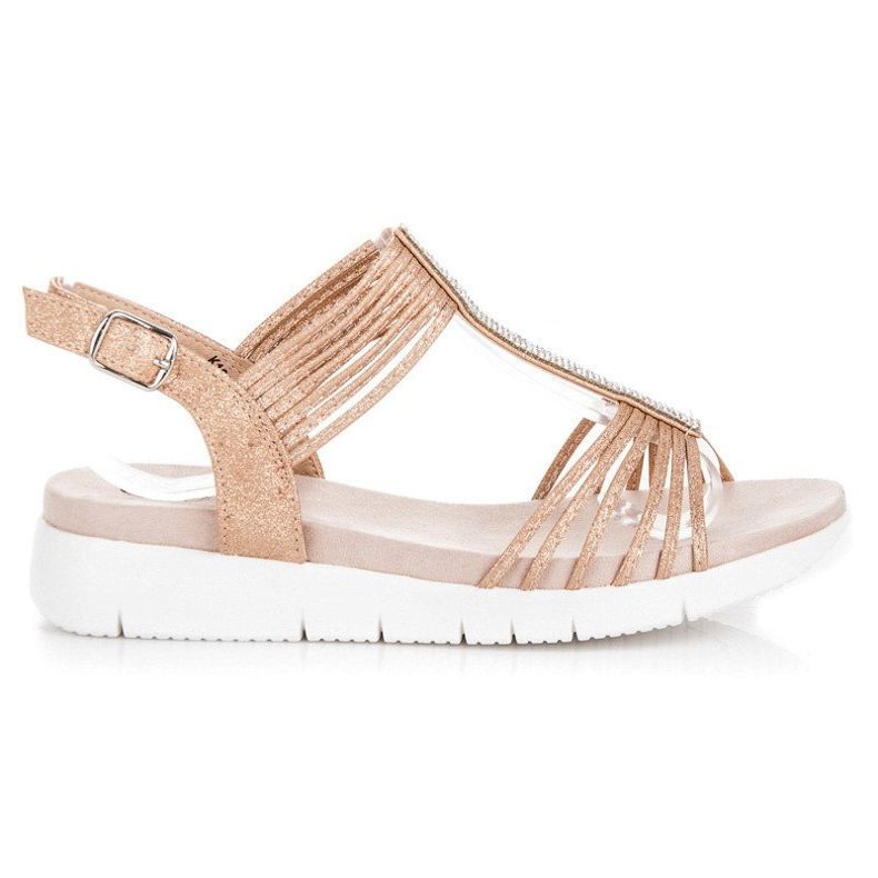 Kylie Sandales à cristaux brun 1