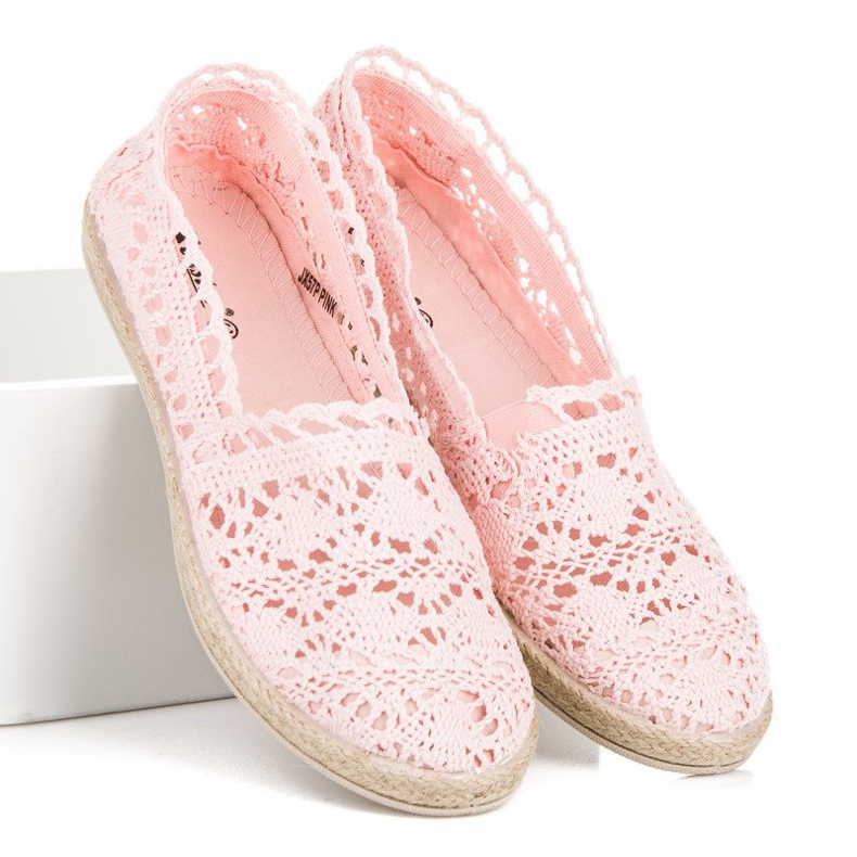 Seastar Espadrilles en dentelle rose 2
