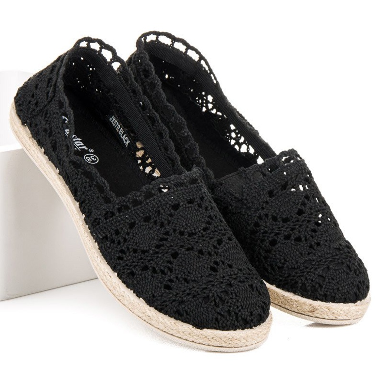 Seastar Espadrilles en dentelle noire 2