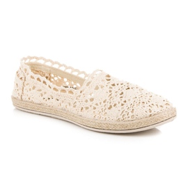 Seastar Espadrilles en dentelle beiges 1 Seastar Espadrilles en dentelle beiges 1