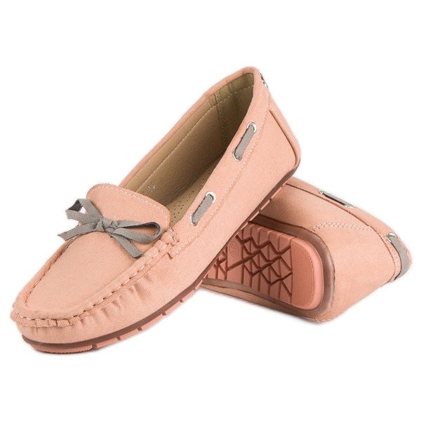 Tullo Mocassins en daim élégants rose 2