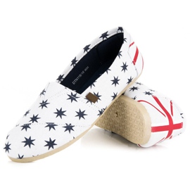 McKey Espadrilles à enfiler à la mode blanche bleu marin 2