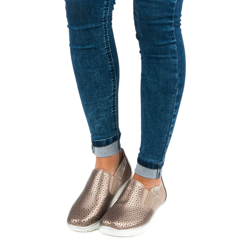 Filippo Chaussures à enfiler dorées 1