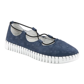 VINCEZA ballerines bleu marine 1