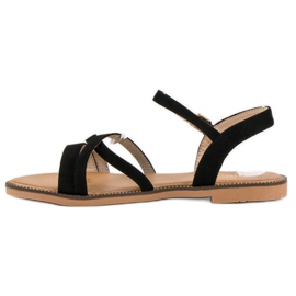 Ch. Creation Sandales en daim femme le noir 3