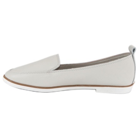 Mazaro Mocassins en cuir gris 1