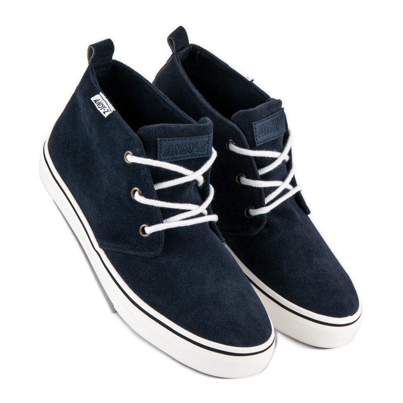 Andy Z Baskets à la cheville en daim bleu 1