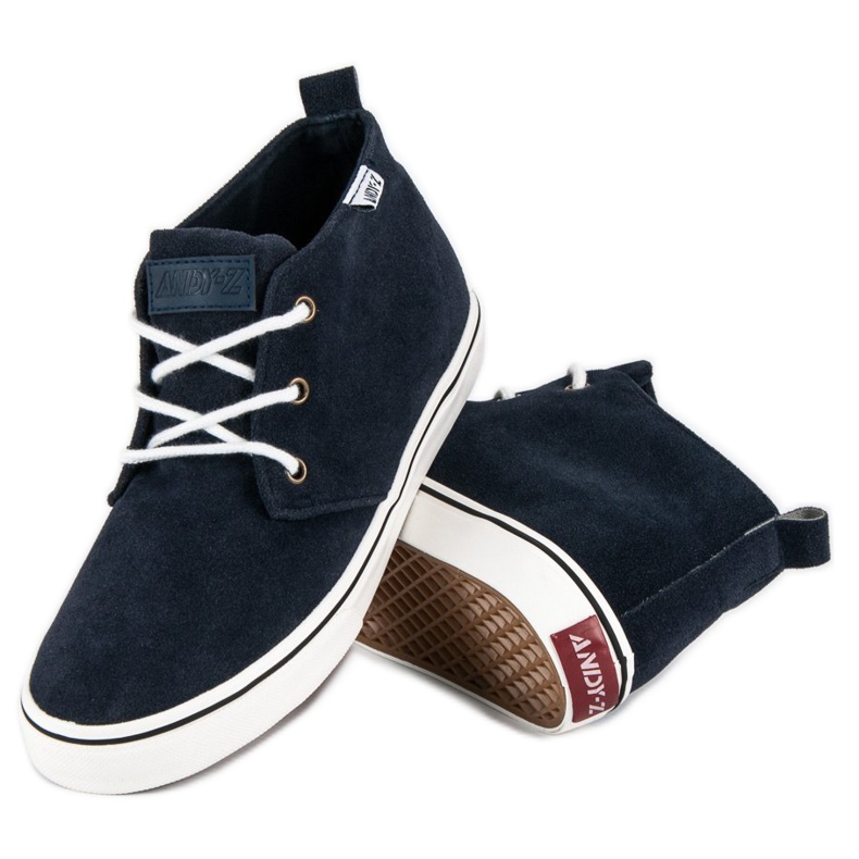 Andy Z Baskets à la cheville en daim bleu 2