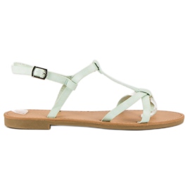 Ideal Shoes Sandales Menthe Légère vert 1