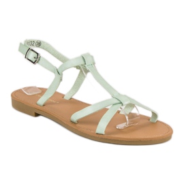 Ideal Shoes Sandales Menthe Légère vert 2