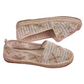Seastar Espadrilles en dentelle brun jaune 7