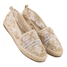 Seastar Espadrilles en dentelle brun jaune 6