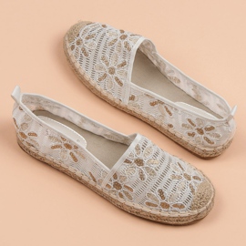 Seastar Espadrilles en dentelle blanche jaune 8
