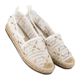 Seastar Espadrilles en dentelle blanche jaune 7
