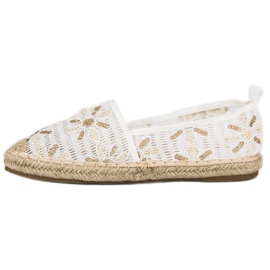 Seastar Espadrilles en dentelle blanche jaune 5