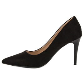 Vinceza Escarpins en daim noir le noir 3