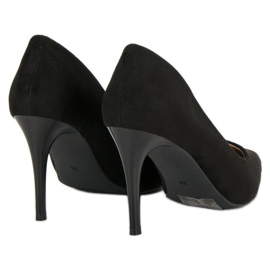 Vinceza Escarpins en daim noir le noir 4