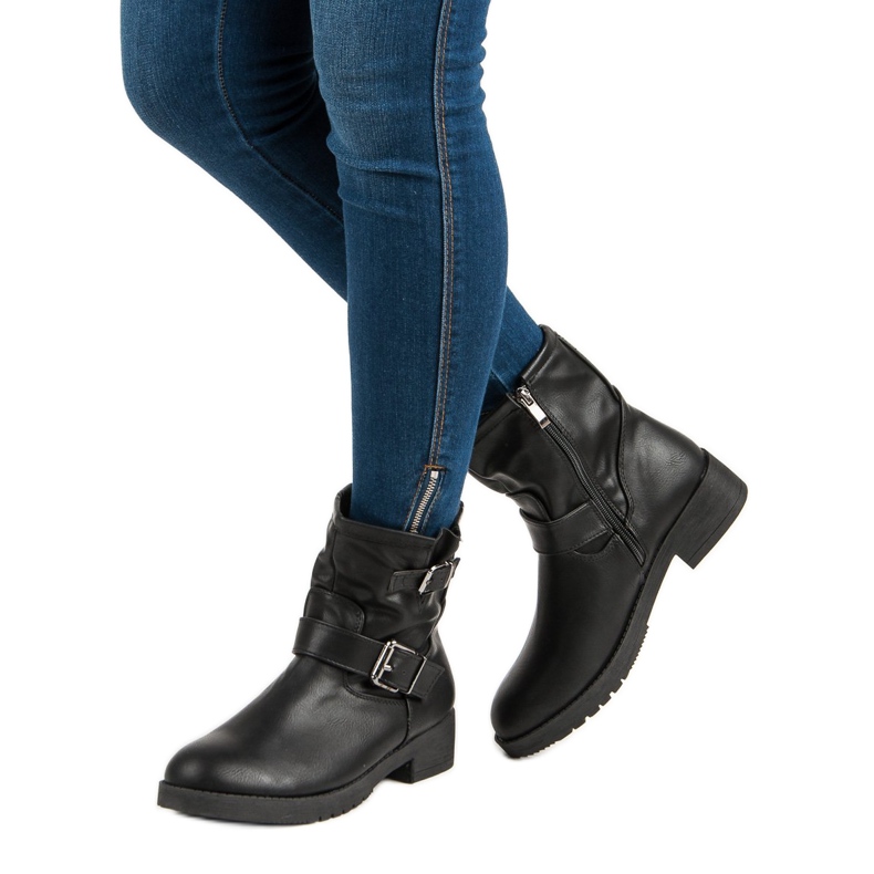 Encor Bottes de motard noires le noir 1 Encor Bottes de motard noires le noir 1