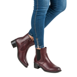 Bottines chelsea bordeaux VINCEZA rouge 1
