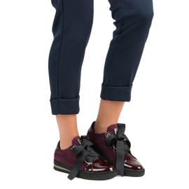 Filippo Baskets élégantes violet rouge 2