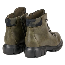 Kylie Bottes à lacets vert 5