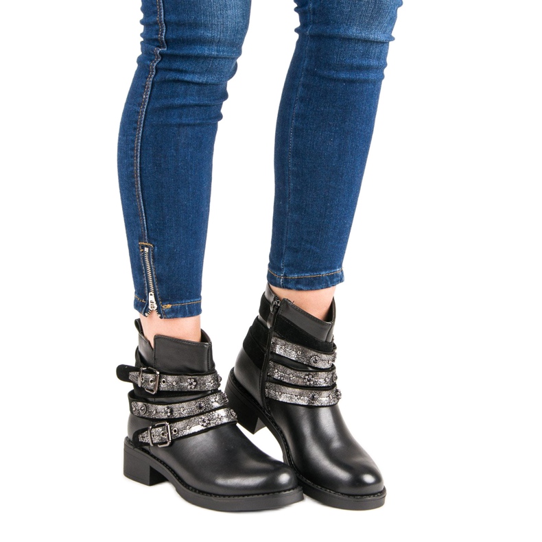 Sixth Sense Bottes de rock noir 1