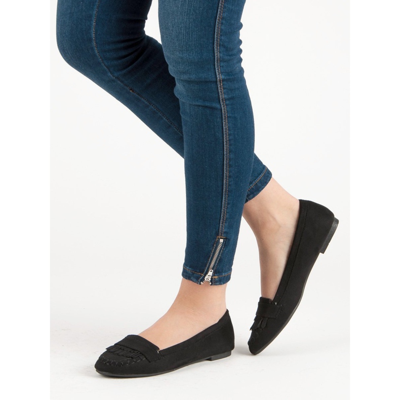 Small Swan Mocassins noirs classiques le noir 1