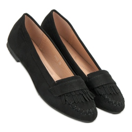 Small Swan Mocassins noirs classiques le noir 2