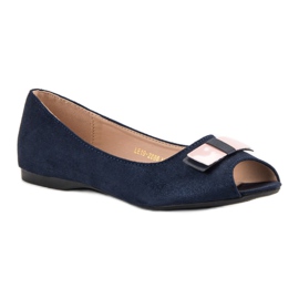 Ballerines Vinceza à bout ouvert bleu 5