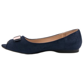 Ballerines Vinceza à bout ouvert bleu 6