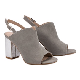 Sandales construites sur un bar VINCEZA gris 1