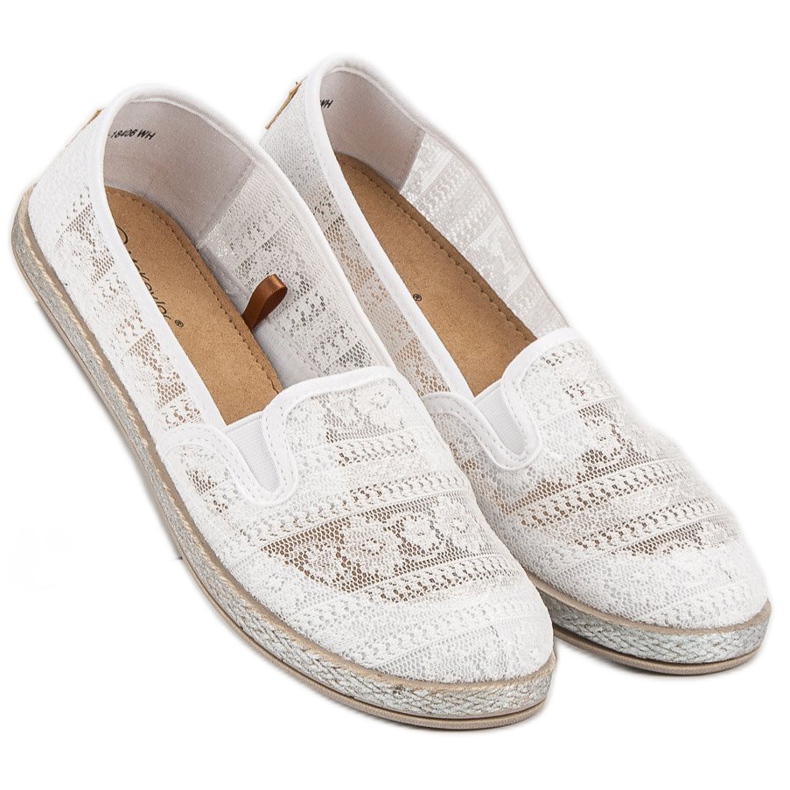 Mocassins en dentelle MCKEYLOR blanche 2