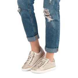 Kylie Baskets dorées décontractées 1