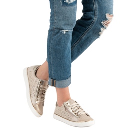 Kylie Baskets dorées décontractées 2