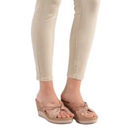 Sandales compensées VINCEZA rose 2 Sandales compensées VINCEZA rose 2