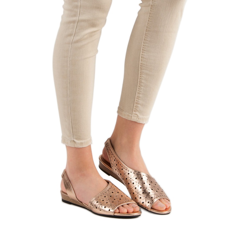 Sandales ajourées VINCEZA jaune 2