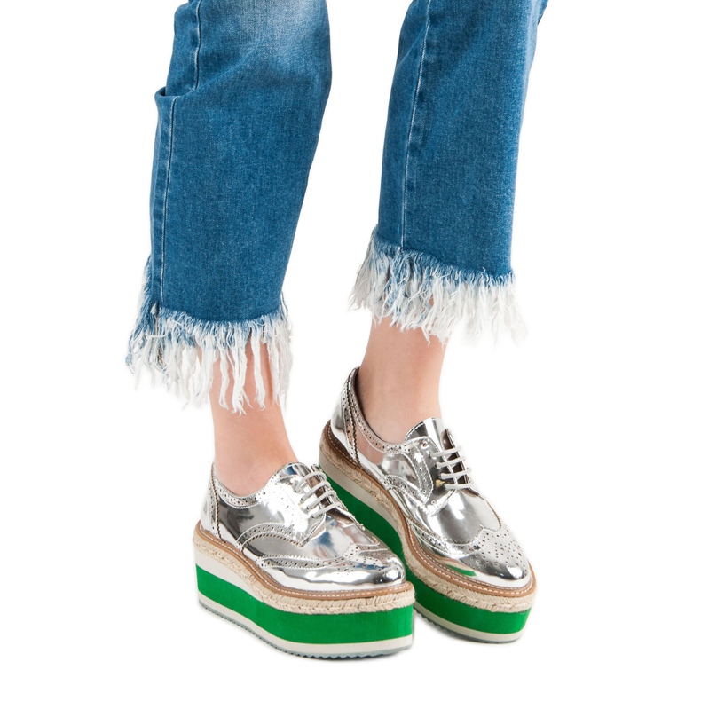 Corina Chaussures compensées à la mode gris 1