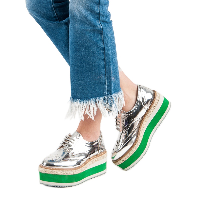 Corina Chaussures compensées à la mode gris 2