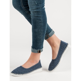 Filippo Ballerine En Fleurs bleu 2