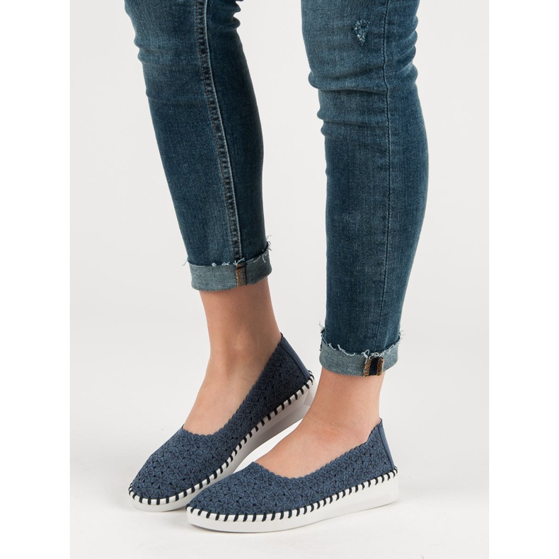 Filippo Ballerine En Fleurs bleu 1