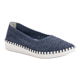 Filippo Ballerine En Fleurs bleu 4